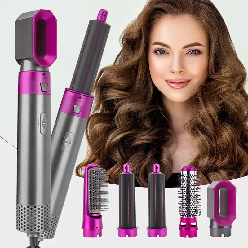 Hairdryer Comb A 5 In 1 Hot Air Comb For Curling And Straightening Hair Automatic Straight Hair Comb And Hair Dryer
